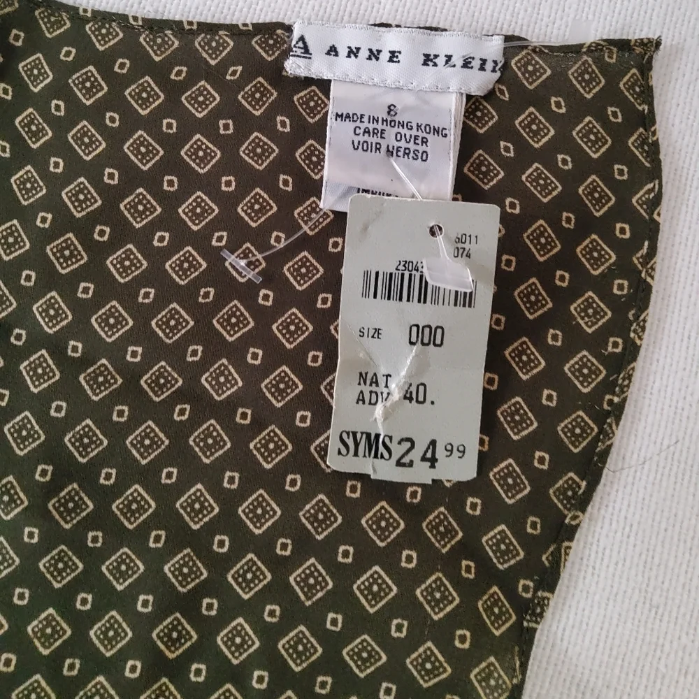 Anne Klein Vintage Silk Chic Patterned Scarf